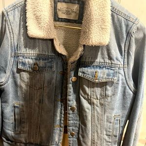 Sherpa lined denim jacket